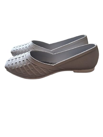 Image of Waterproof Rainy Footwear | PVC Casual Flats for Girls | Anti-Skid Monsoon Wear Grey Color