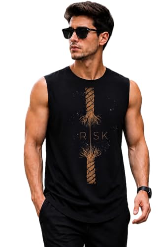 Image of JUGULAR Tank Tops Sleeveless T-Shirt for Men Gym Wear Vest Solid Stylish Round Neck Running for Sports Workout Fitness & Casual or Beach Wear