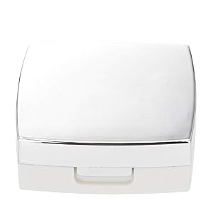 Mini boîte de lentilles de contact, mini porte-lentilles de contact boîte de lentilles de contact portable de boîtier de lentille de miroir(white)