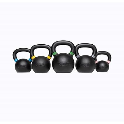 REP FITNESS Kettlebells للقوة والتكييف واللياقة والتدريب المتبادل - علامات LB و KG