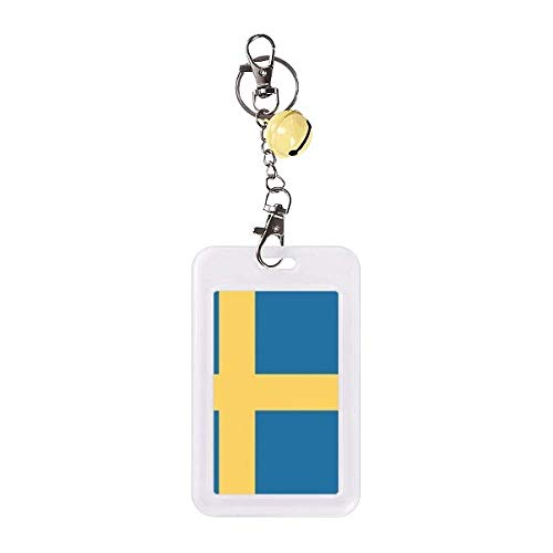 Pochette protection carte de crédit pour voyager en Europe badge Suède jaune