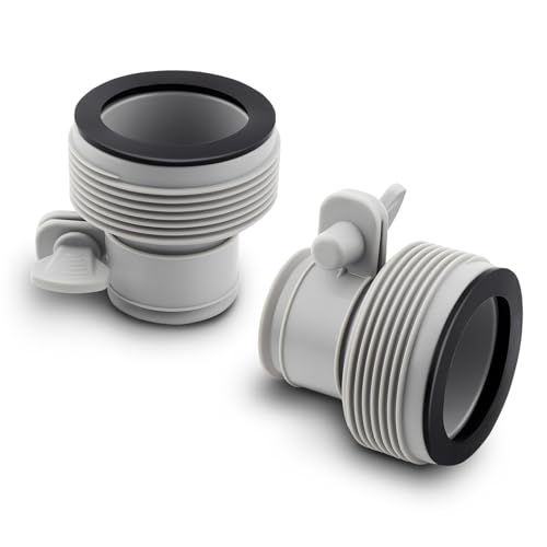 2 Pack Pool Hose Adapter Type B 1.25 to 1.5 Conversion Connector & Universal Adapter Set for Intex Above Ground Pool Filter Pumps (Replacement Part)