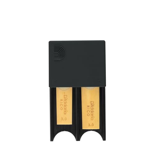 D'Addario DRGRD4ACBK Reed Guard für 4 Klarinetten/Saxophonblätter, Blister mit 1 Stück schwarz