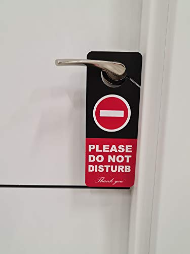 Do Not Disturb Door Hanger Sign, 2 Pack, Double Sided, Ideal for Using in Any Places Like Offices, Clinics, Law Firms, Hotels or During Therapy, Spa Treatment, Counseling Sessions