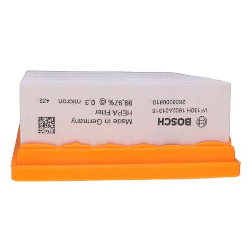 Bosch VF130H Flat HEPA Filter, Captures 99.97% of Particles for Superior Allergy and Dust Control