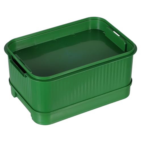 GARIOUANS Seed Sprouting Tray for Bean Sprouts and Wheatgrass, Food-Safe Plastic Germination Container with Lid and Drain Saucer, Easy Maintenance Plant Growth Plate for Kitchen