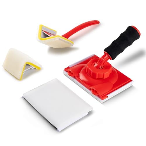 Paint Edge Trimmer, Corner Paint Edger Kit, 4 Inch Precision Edge Trimmer for Ceilings, Clean Cut Edge Painting Tool, Sturdy Paint Trimmer Edger with Reinforced Roller