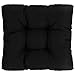 vidaXL Cuscino per Seduta da Giardino Imbottito Resistente Durevole Impermeabile Arredi Interni Esterni Nero 60x60x10 cm in Tessuto