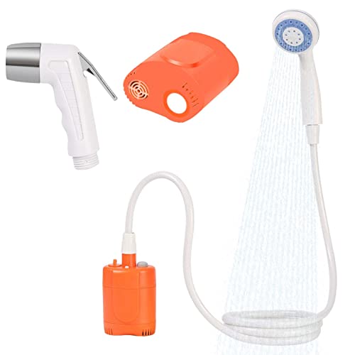 Littryee Ducha Portátil para Camping con Bomba Eléctrica Recargable, Manguera y Cable USB, Ducha para Viajes al Aire Libre miniatura 3