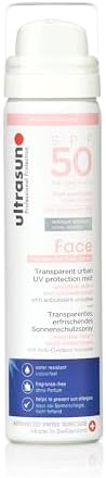 ultrasun Ultrasun 50spf UV Face & Scalp Mist, Clear, 75ml