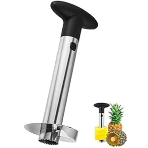 Pineapple Cutter with Stainless Steel Pineapple Cutter Peel Novelty Pineapple Cutter Craft Pineapple Cutter Pineapple Cutter with Pineapple Cutter Black for Home Kitchens Fruit Shops black 1 Piece