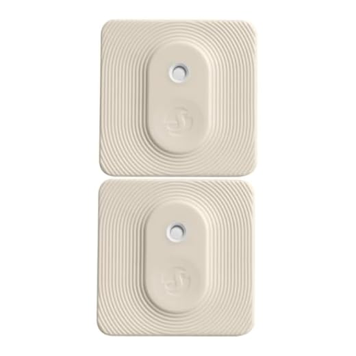 Shelly Blu H&T Ivory Lot de 2 capteurs de température et d'humidité contrôlés par Bluetooth, résistants aux éclaboussures et à la poussière, classe de protection IP54, application iOS Android,