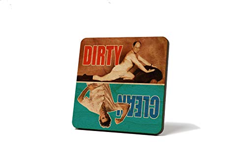 Imán Decorativo Seinfeld Clean/Dirty 3x3 pulgadas miniatura 2