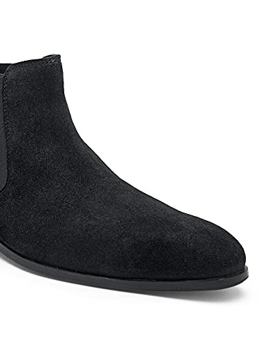 Image of Teakwood Suede Leather Mid Ankle Classic Boots Shoes for Men