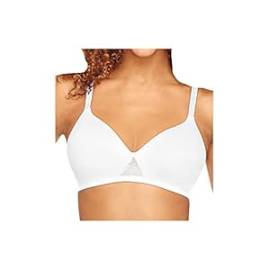 Hanes-Womens-Oh-So-Light-Foam-ComfortFlex-Fit-Wirefree-Bra-MHG521 Hanes womens Oh So Light Foam Comfortflex Fit Wirefree Mhg521 Bra, White, Large US