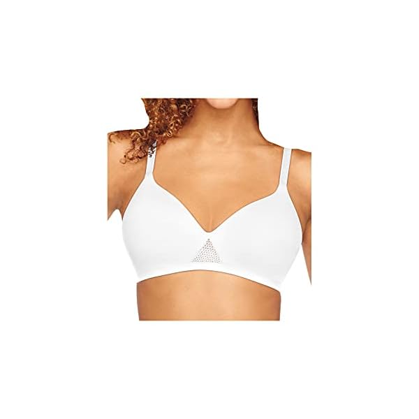 Hanes womens Oh So Light Foam Comfortflex Fit Wirefree Mhg521 Bra, White, Large US