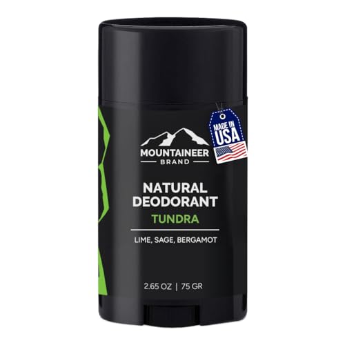 Mountaineer Brand Natural Deodorant for Men | Aluminium Free | Made in West Virginia | Scents Inspired by Nature | Organic & Non Toxic | Odor & Sweat Control | 2.65 oz (Tundra)