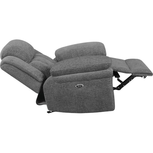 Sillón reclinable con espuma fría y tapizado gris miniatura 5
