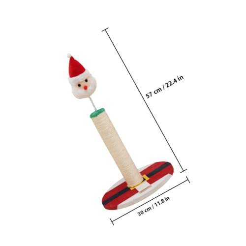 Poste para rascar gato vertical con cuerda de sisal miniatura 2