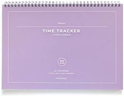 Paperian Believe Time Tracker – A4-Größe, Spiralbindung, undatier...