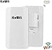 KuWFi Wireless WiFi Bridge Outdoor CPE Kit Point to Point 2.4G 300Mbps Waterproof Long Range WiFi Extender with Ethernet Port