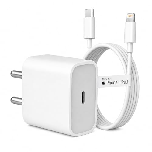 Image of AILKIN 20W Charging Adapter with USB-C to Lightning Cable, MFi Certified - Compatible with iPhone 14, 14 Plus, 14 Pro, 14 Pro Max, 13 Series, 12 Series, 11, X, XR, IPAD& More