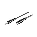 Goobay 50090 Cavo di estensione per cuffie e audio AUX; a 3 pin; jack da 3,5 mm 3,5 mm maschio (3 pin, stereo) a 3,5 mm maschio (3 pin, stereo), jack da 3,5 mm femmina (3 pin, stereo), nero, 5 metri