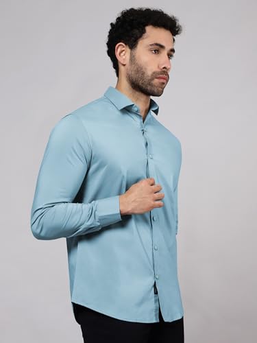 Image of Beyoung Cotton Plain Regular Fit Shirt for Men | Full Sleeve | Formal Shirt | Classic Collar Cotton