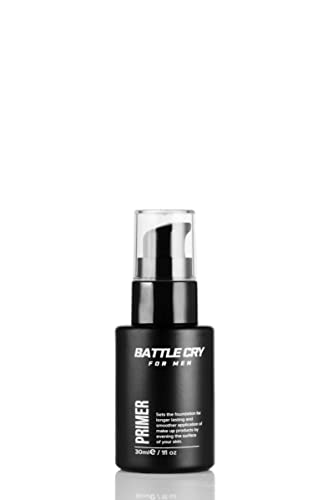 Battle Cry Makeup Kit For Men, Lightweight Liquid Foundation With Sponge, Cleanser For Face Makeup, Long Lasting Makeup With Primer, All In 1 Full Party Kit For Men, (Light, Pack of 4)