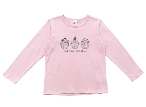 [Bee] ビー プリントTシャツ ガールズ ボーイズ 女の子 男の子 キッズ 春 秋 冬 taa05043 150cm cupcake×くすみラベンダーの商品画像（Amazon）