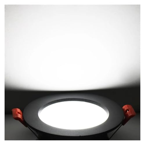 eufeifeiegds LED ���ߍ��ݎ��_�E�����C�g�����v 220V 240V 110V �����\ �V��X�|�b�g�Ɩ� �����^ 3W 5W 7W 9W 12W 15W LED�d�� �Q��(Warm White,WHITE SHELL_36W)