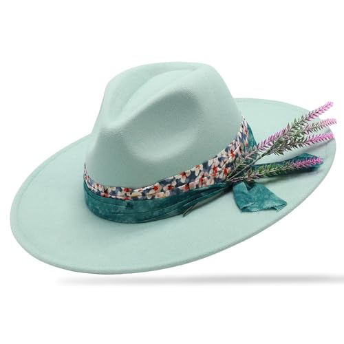 OIERFE Wide Brim Fedora Hat