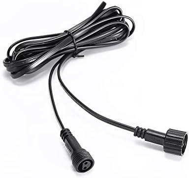 DGE 3 m / 9.8 ft extension cable, IP65 waterproof for S14 garden outdoor fairy lights, extension cable, black
