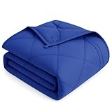 OMYSTYLE Weighted Blanket for Adults (25lbs, 80''x87'') - Queen/King Size Heavy Throw Blanket, Breathable and Cooling Microfiber Material with Premium Glass Bead for All Season Use, Blue