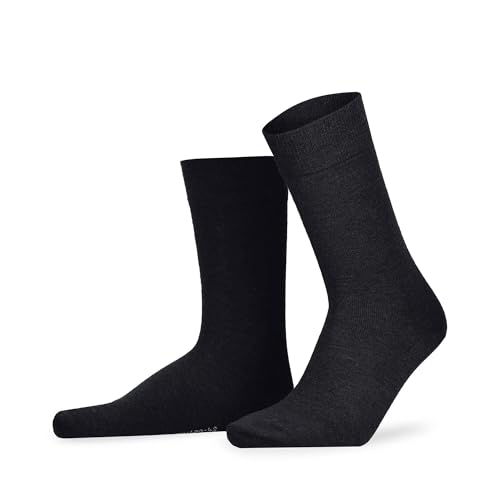 Chaussettes Homme Hudson lot de 2 paires unies avec bord élastique souple