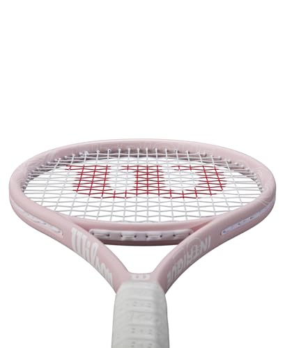 Image of Wilson Intrigue SE 105 Adult Tennis Racket - Grip Size 3-4 3 /8 inch, Strung with Synthetic Gut Natural at Mid Range Tension