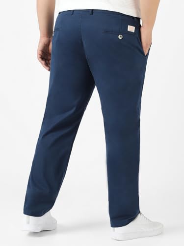 Image of Urbano Plus Men Mid Rise Cotton Regular Fit Casual Chino Pants Stretch