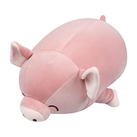 Pig Plush Toy Plush Pig Pillow, Cute Stuffed Animal Pillow Pig Soft Toys, Pig Cuddly Toy Chubby Pig Hugging Pillow Kawaii Plush Cushion Doll for Kids Adults, Birthday/Children's Day Gift, 15.7 inch Cover