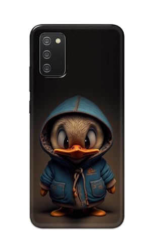 Image of PRINTFIDAA Printed Hard Back Cover Case for Samsung Galaxy M02s | Samsung A02s | Samsung F02s | Samsung A03s Back Cover (Animated Duck) -112