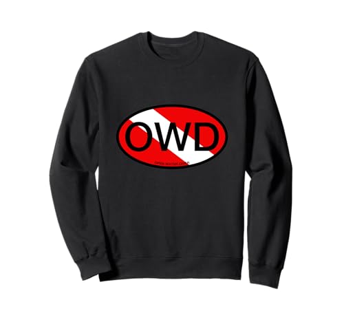 Open Water Diver Scuba Diver Down Flag Oval Sweatshirt