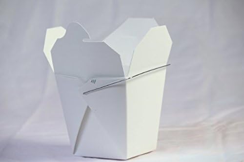 Chinese Take Out Food Boxes: 26 Oz. (1-1/2 Pint) Pack of 50 - White