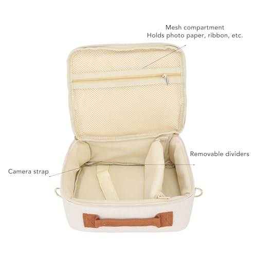 Sac photo reflex grande capacité beige avec doublure de protection épaisse
