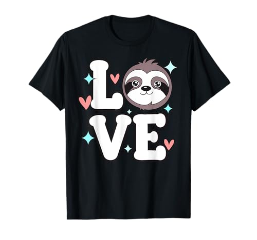 Lindo amante de los perezosos, divertido amor de animales para niños, adolescentes, niñas y mujeres Camiseta