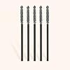 50 Pcs Disposable Eyelash Mascara Mini Brushes for Eye Lashes Extension Eyebrow and Makeup Small brush head and Small handle(Black)