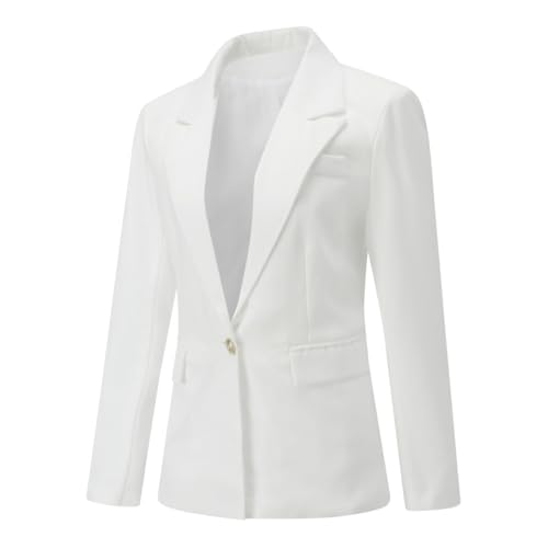 YYNUDA Women's 1 Button 2 Piece Lady Suit Set Office Work Solid Blazer Jacket and Pants4