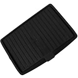 Zerodeko Plastic Dish Drainer Board, Drying Rack Tray, Large Draining Tray with Side Drop Slope Diversion, Draining Plate Strainer Mat for Pots, Bowl, Cup, Kitchenware, 44.70X31.50X3.10CM, Black