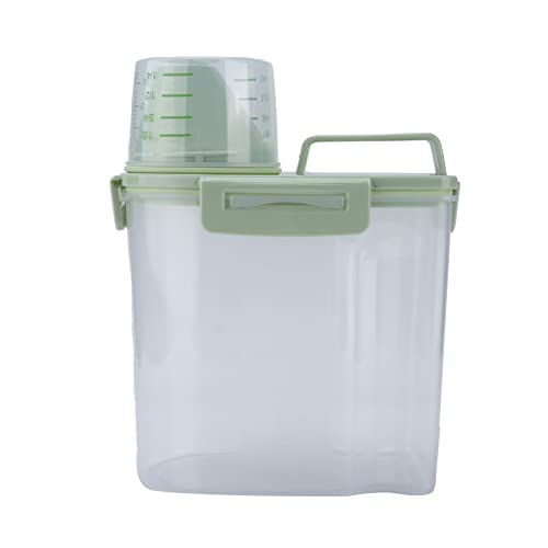 OEBUAFI Cubo de Almacenamiento de Comida para Perros a Prueba de Humedad con Pico Vertedor y Taza Medidora para Verter Limpio - ABS + PP 7x4.5x9in