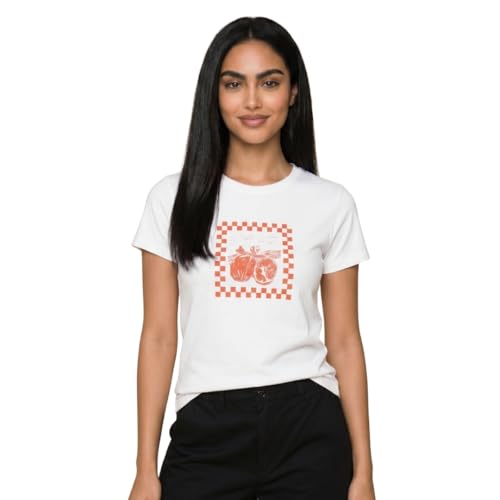 Image of Nobero Women's Graphic Printed T-Shirt | Regular Fit 180 GSM Cotton Tee for Women | Comfortable Round Neck Casual Wear
