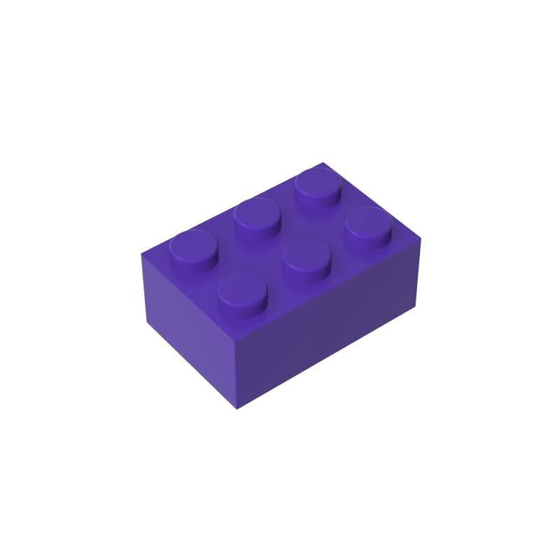 Gobricks 3002 Basic Bricks Brick 2x3 50 Pieces GDS-541 Compatible with Lego Building Blocks Color:Dark Purple — image 1