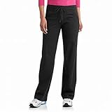 Women's Plus-Size Dri-More Core Relaxed Fit Workout Pant - Yoga Gym walking Travel ( 2X ) Black
